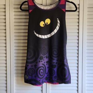 Disney cheshire Cat run Tank Top with Purple Swirls
